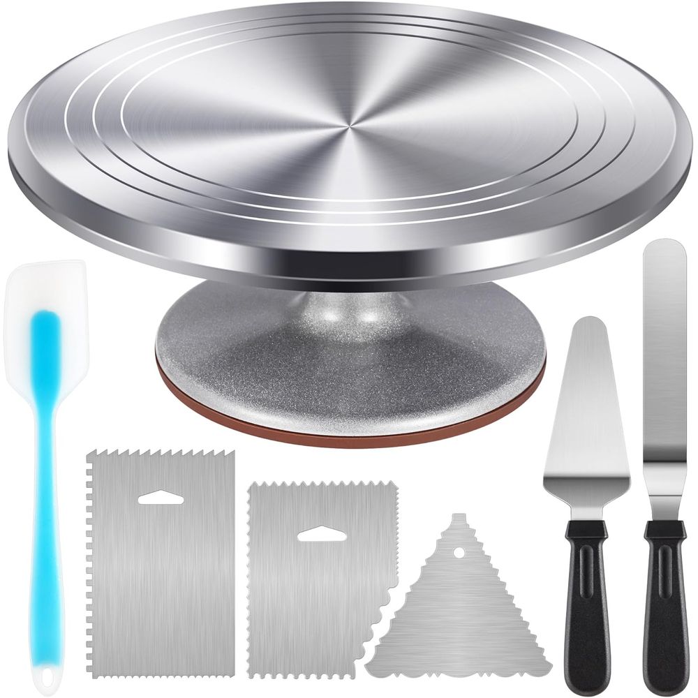 Offset Spatula Set - Ensemble de plateau tournant pour gâteaux,
