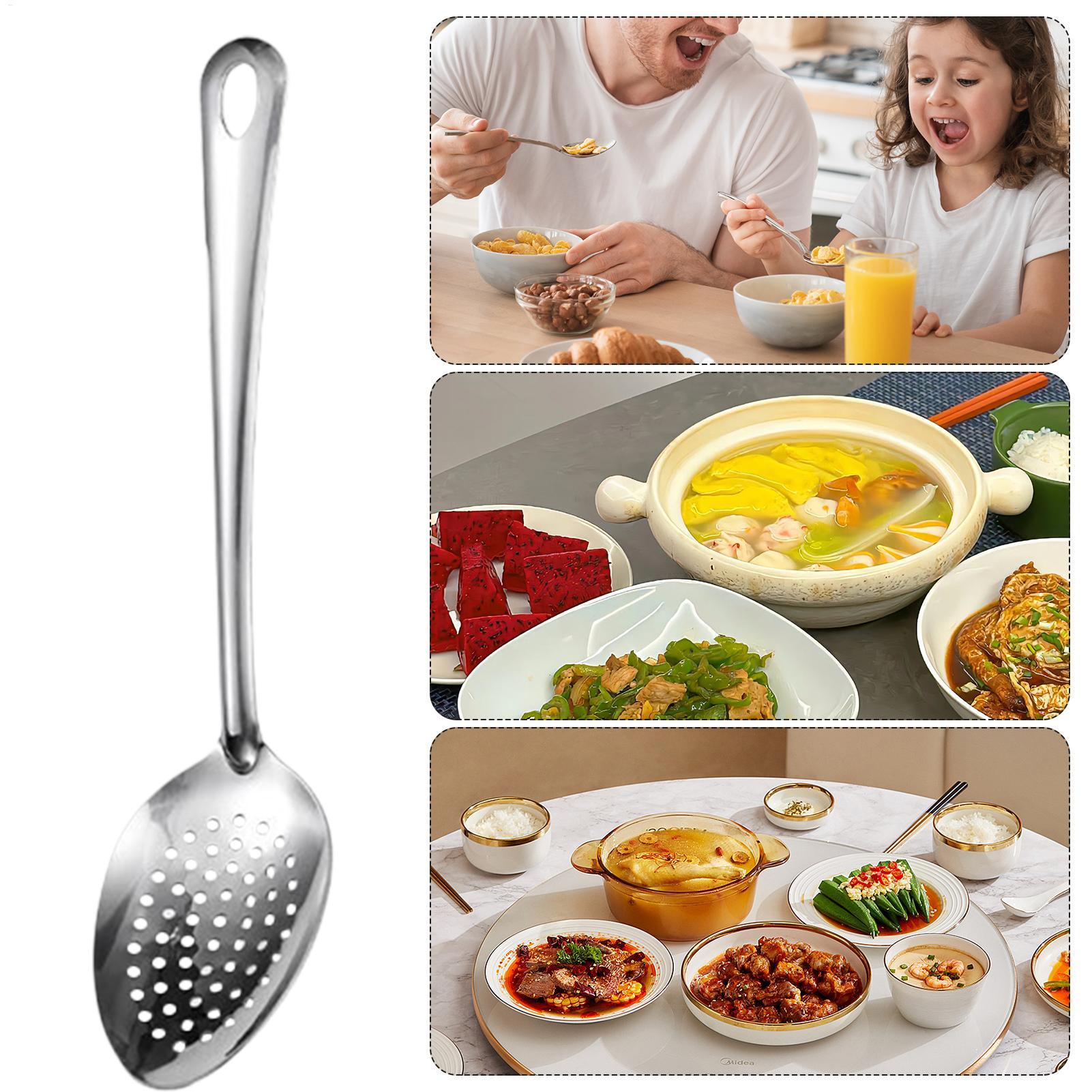 Offset Spatula Set - Cuillère à fente en acier inoxydable,