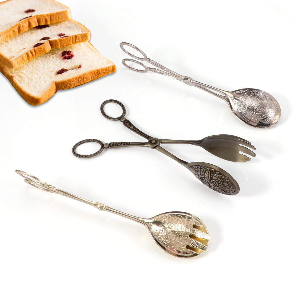 Bread Baking Kitchen Utensils - Jaswehome Vintage rétro pinces alimentaires salade