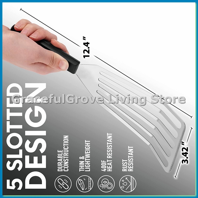 Offset Spatula Set - Spatule à poisson de 12,4 pouces,