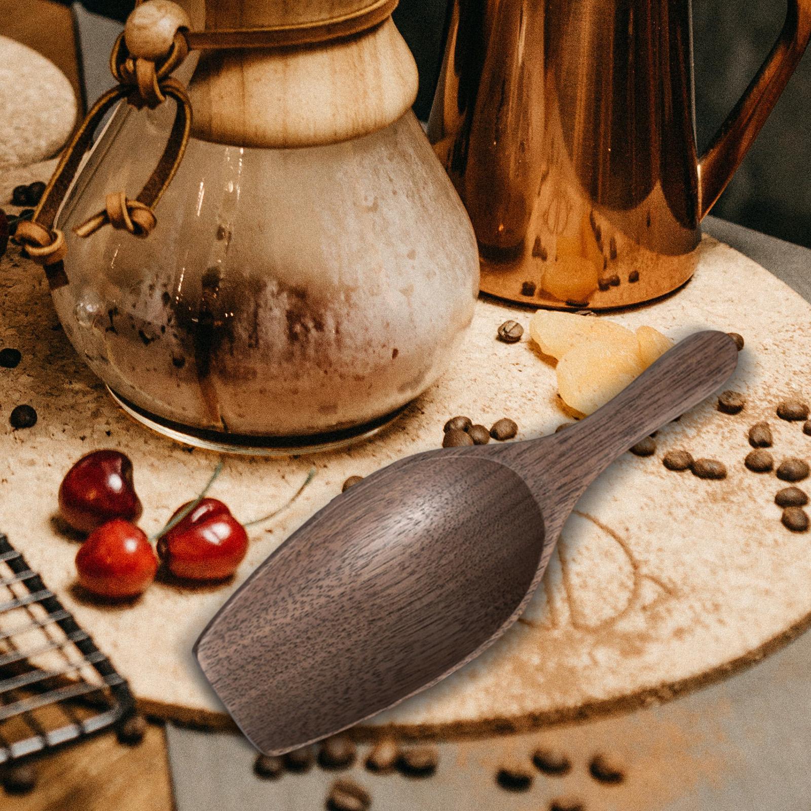Kitchen Baking Canisters - Cuillère doseuse en bois massif, petite