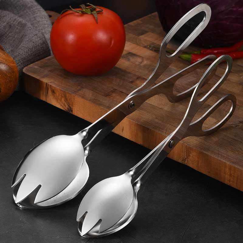 Bread Baking Kitchen Utensils - Pince à salade en acier inoxydable,