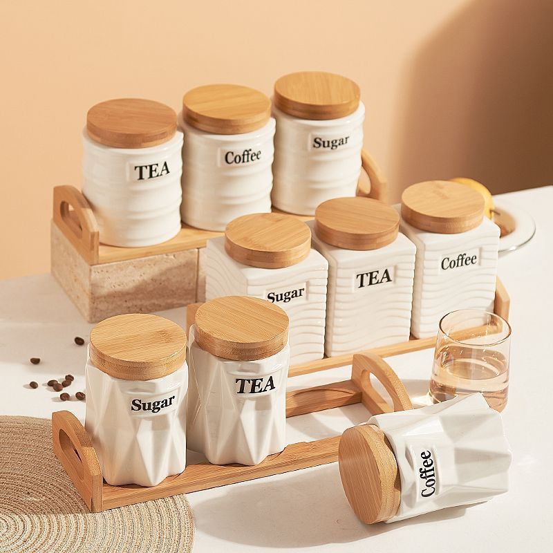 Ensemble de 3 pots de rangemen - Kitchen Baking Canisters avis et prix