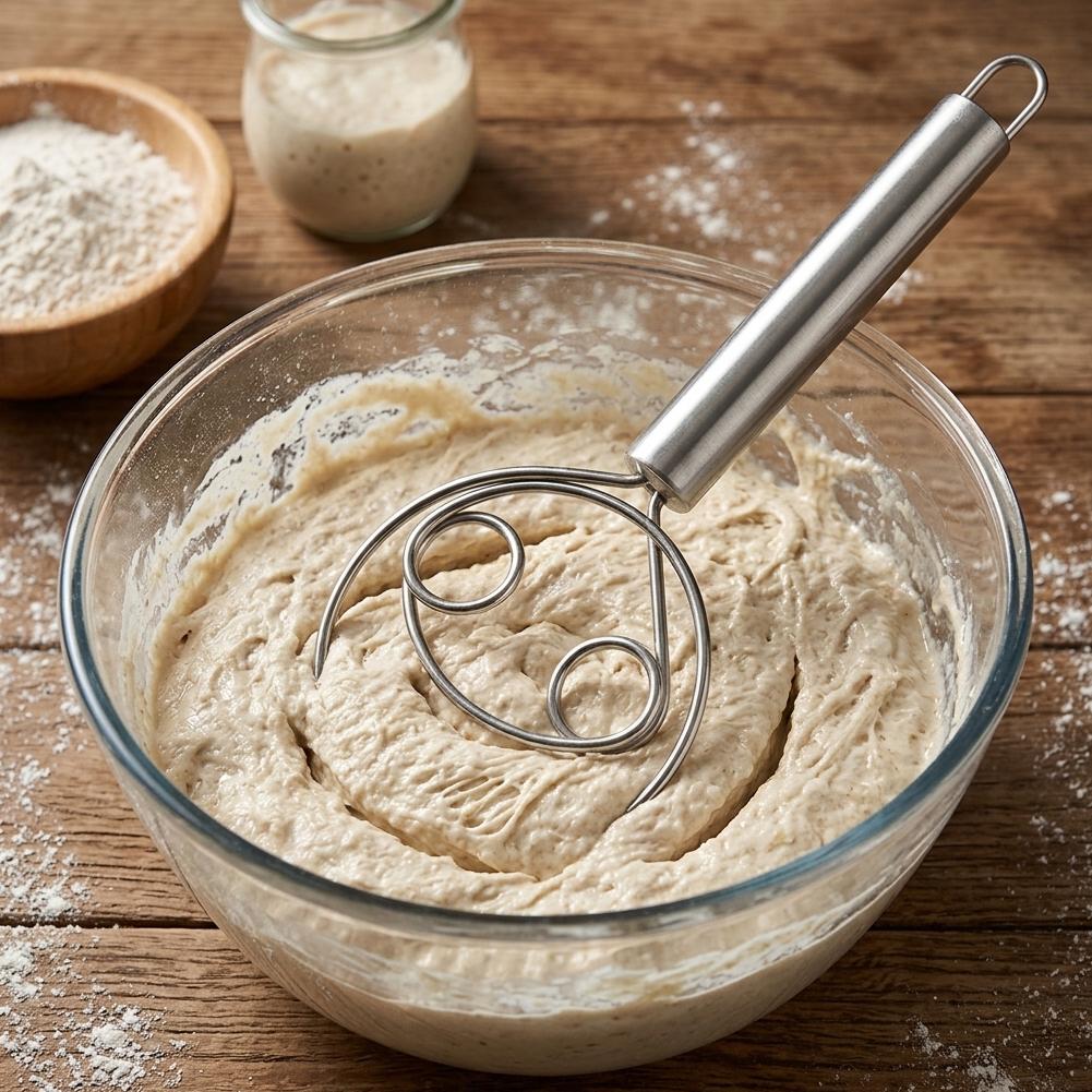 Fouet à pâte en acier inoxydab - Bread Baking Kitchen Utensils avis et prix