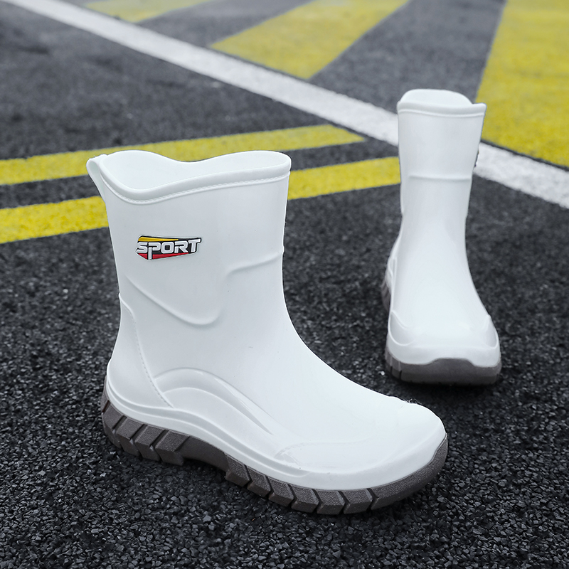 Bottes de pluie blanches mi-mo - Kitchen Job avis et prix