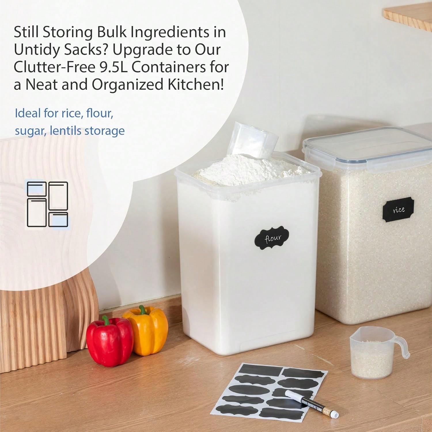 Contenants de stockage aliment - Kitchen Baking Canisters avis et prix