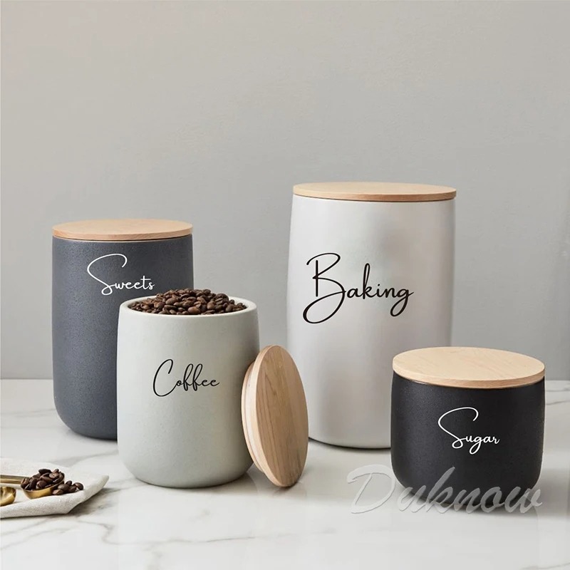 Étiquettes autocollantes imper - Kitchen Baking Canisters avis et prix