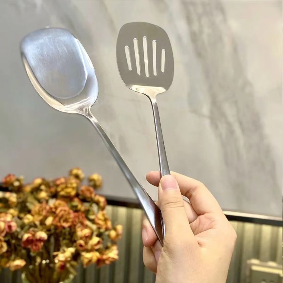 Spatule de wok en acier inoxyd - Offset Spatula Set avis et prix