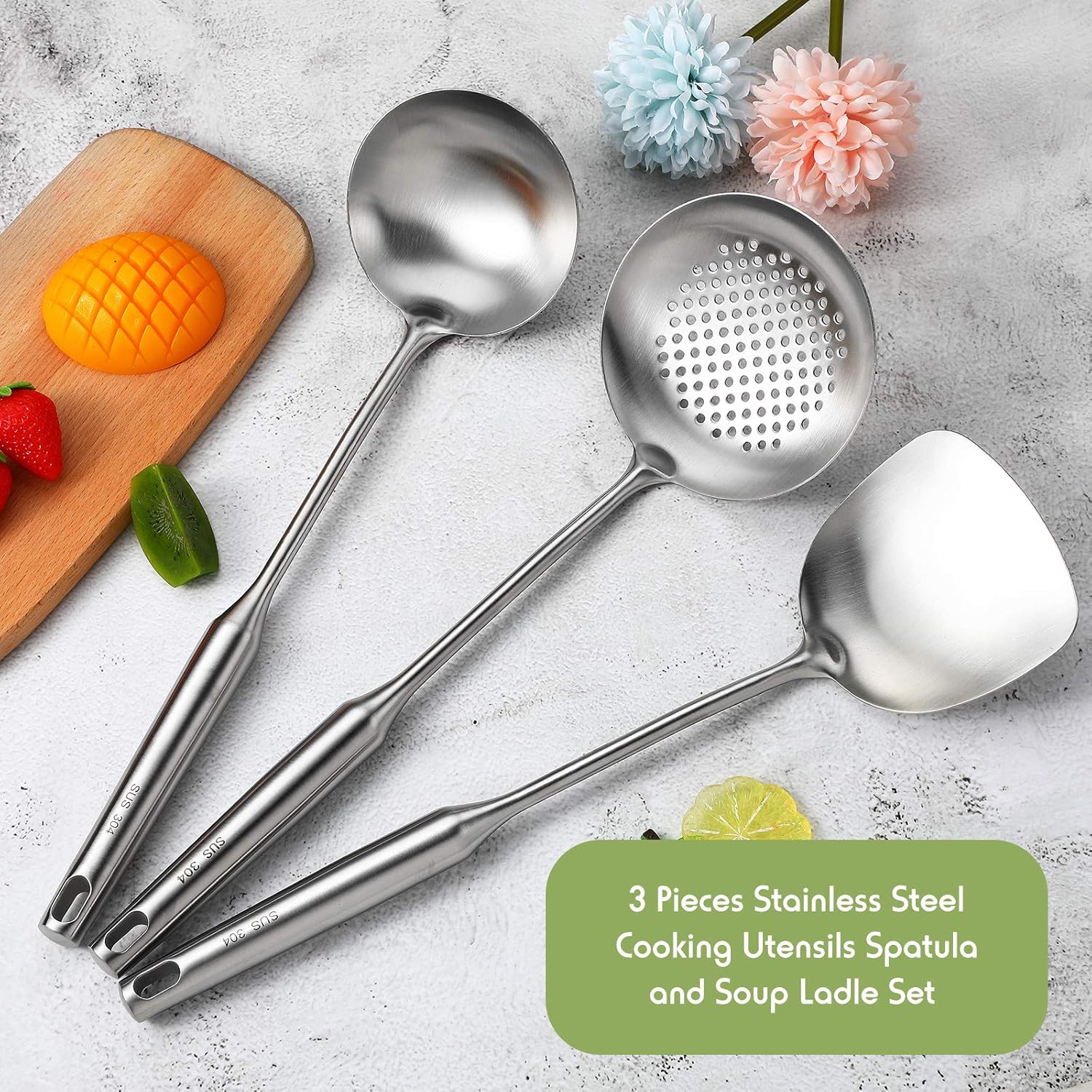 Spatule de wok, louche et gran - Offset Spatula Set avis et prix